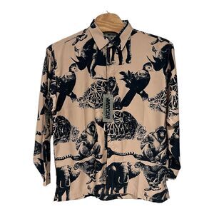 Mecca Registered Trademark L/S Species‎ Clay Sleeve Animal Print All Over XL NWT